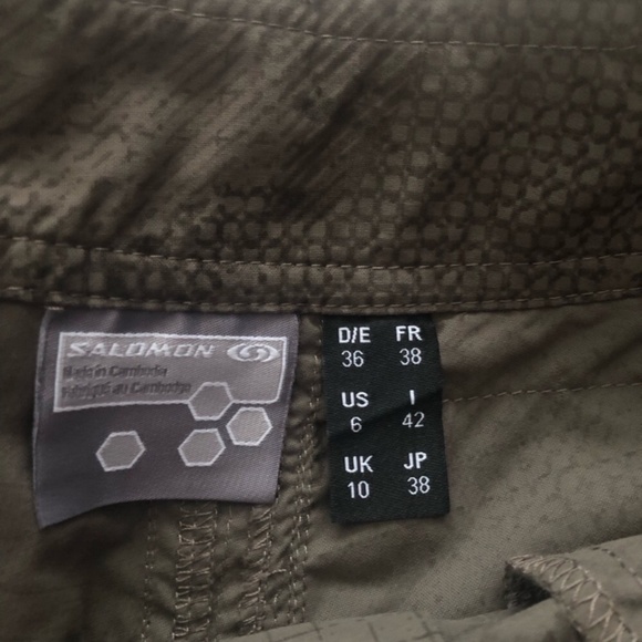 Salomon Women's Cargo Shorts - Dark Olive - Picture 4 of 10